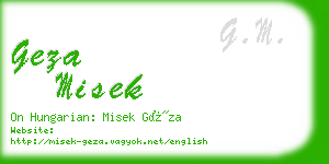 geza misek business card